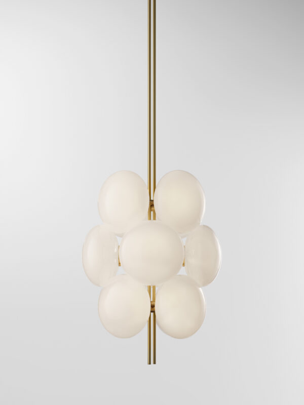 Aeris 112 Chandelier - Brushed Brass, Frosted Clear