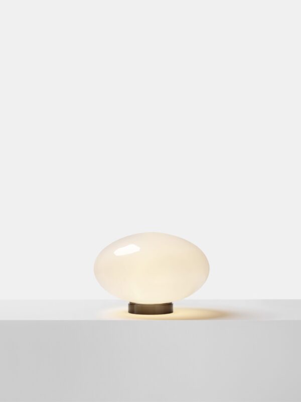 Aeris Table Lamp - Blackened Brass, Frosted Clear