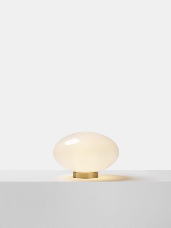 Aeris Table Lamp - Brushed Brass, Frosted Clear