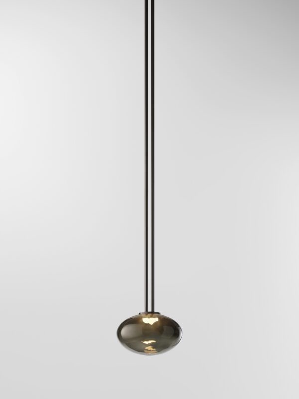 Aeris Pendant - Blackened Brass, Black