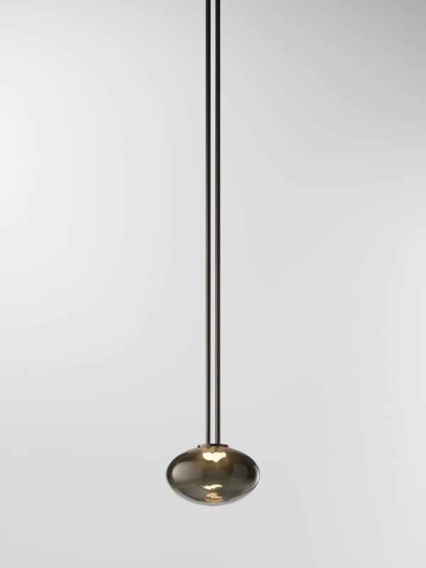Aeris Pendant - Blackened Brass, Black