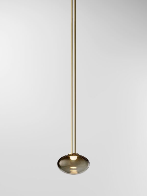 Aeris Pendant - Brushed Brass, Black