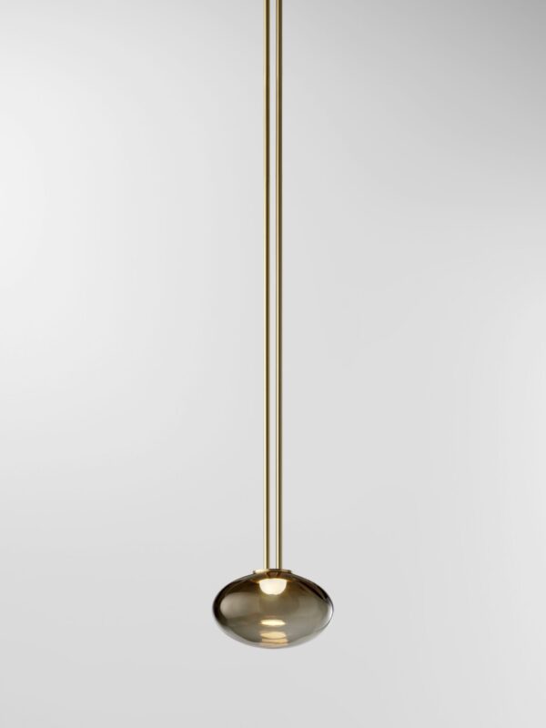 Aeris Pendant - Brushed Brass, Black