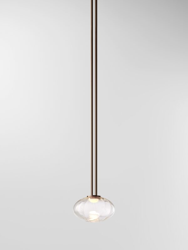 Aeris Pendant - Bronzed Brass, Clear