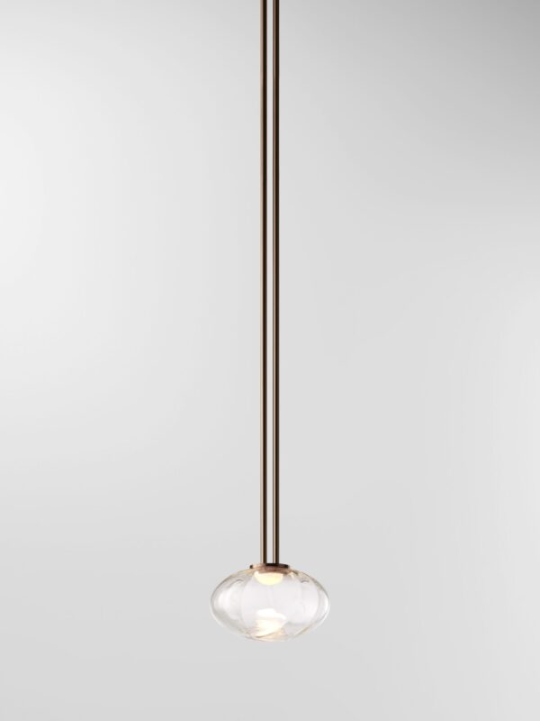 Aeris Pendant - Bronzed Brass, Clear