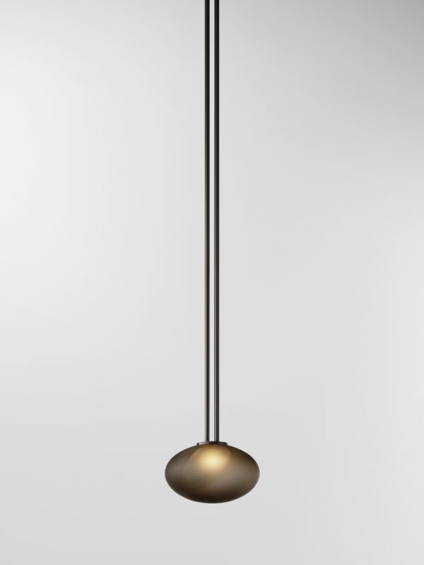 Aeris Pendant - Blackened Brass, Frosted Black