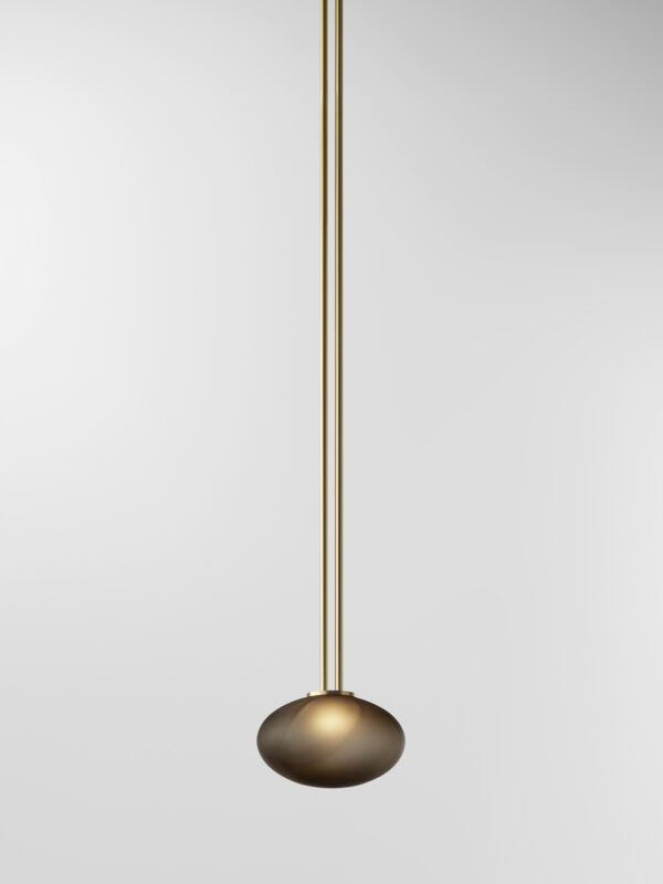Aeris Pendant - Brushed Brass, Frosted Black