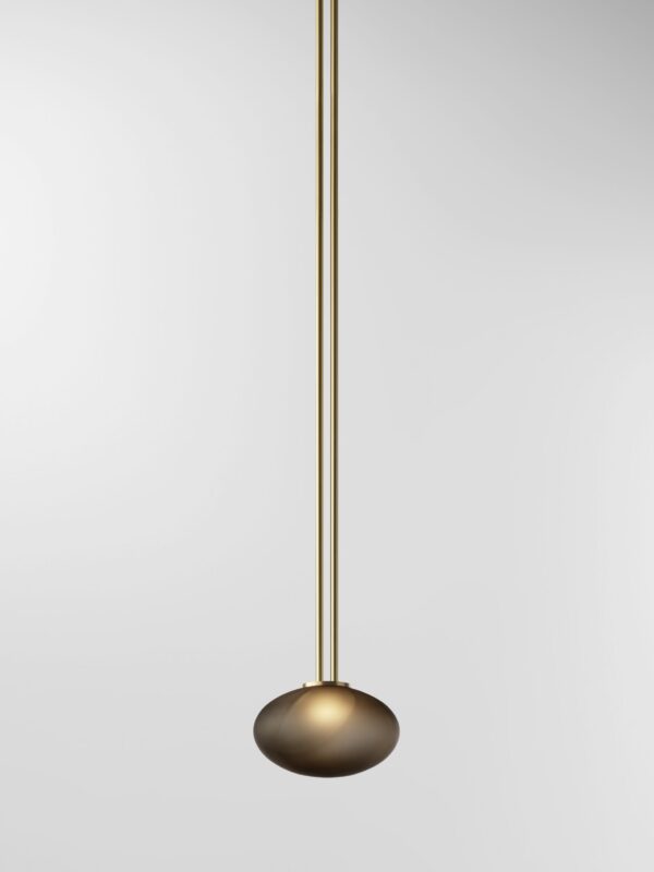 Aeris Pendant - Brushed Brass, Frosted Black