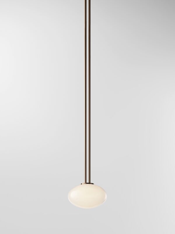 Aeris Pendant - Bronzed Brass, Frosted Clear