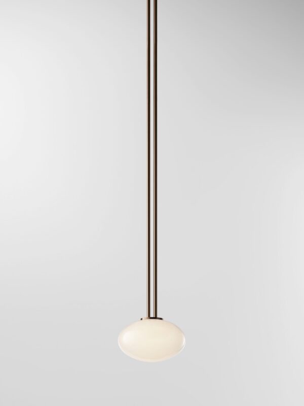 Aeris Pendant - Bronzed Brass, Frosted Clear