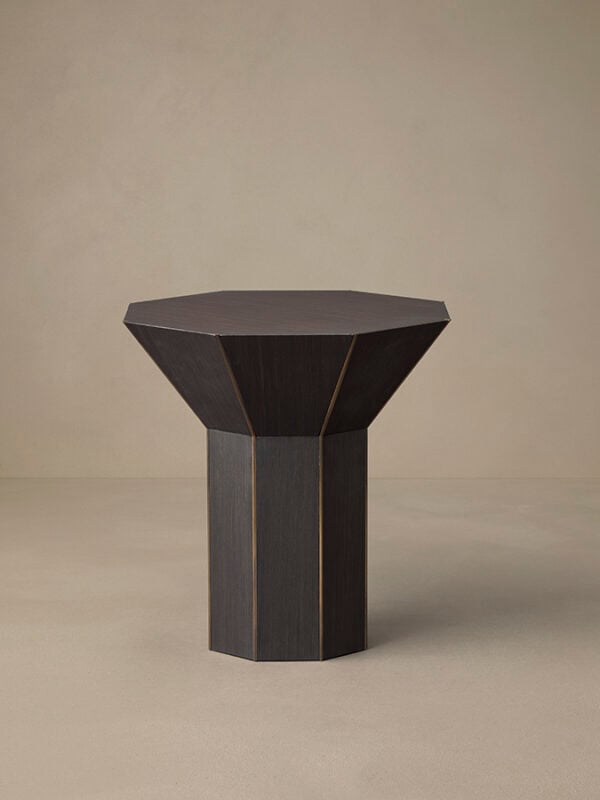 Flare Side Table - Dark Veneer