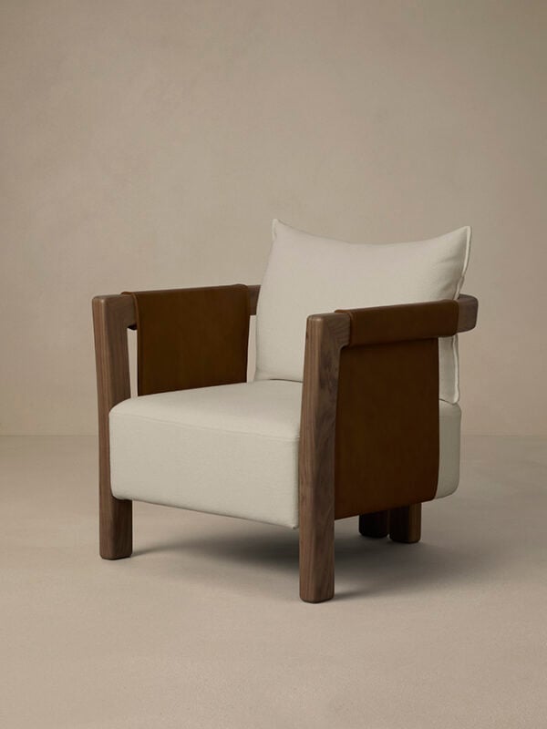 Saddle Armchair - Pecan Leather