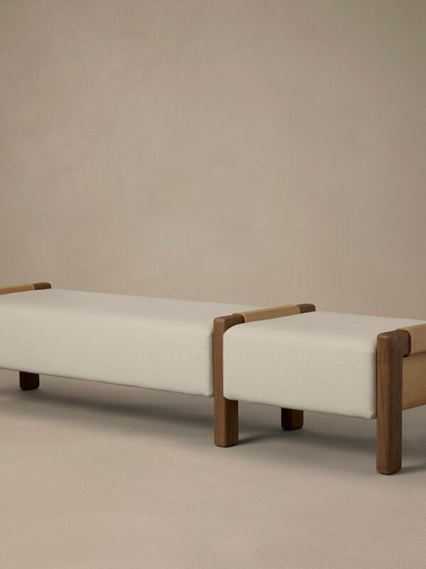 Saddle Bench - Nougat Leather
