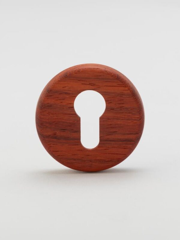Streaker Round Escutcheon Euro - African Padauk