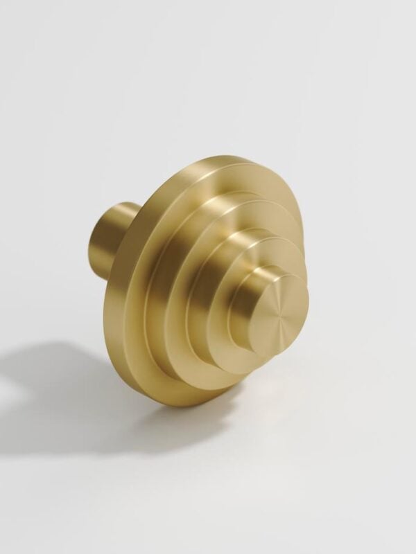 Zzzigurat Cupboard Knob - Champagne PVD