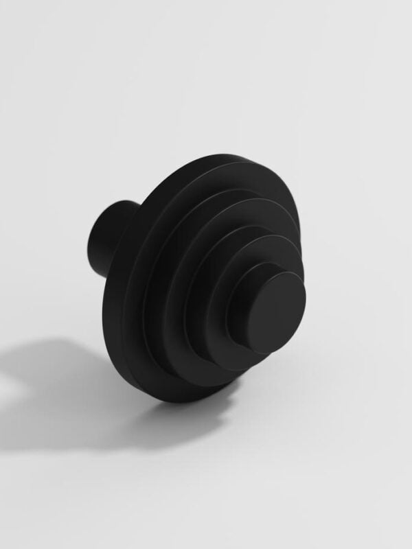 Zzzigurat Cupboard Knob - Nero