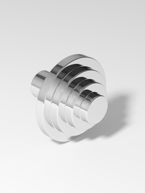 Zzzigurat Cupboard Knob - Polished Chrome