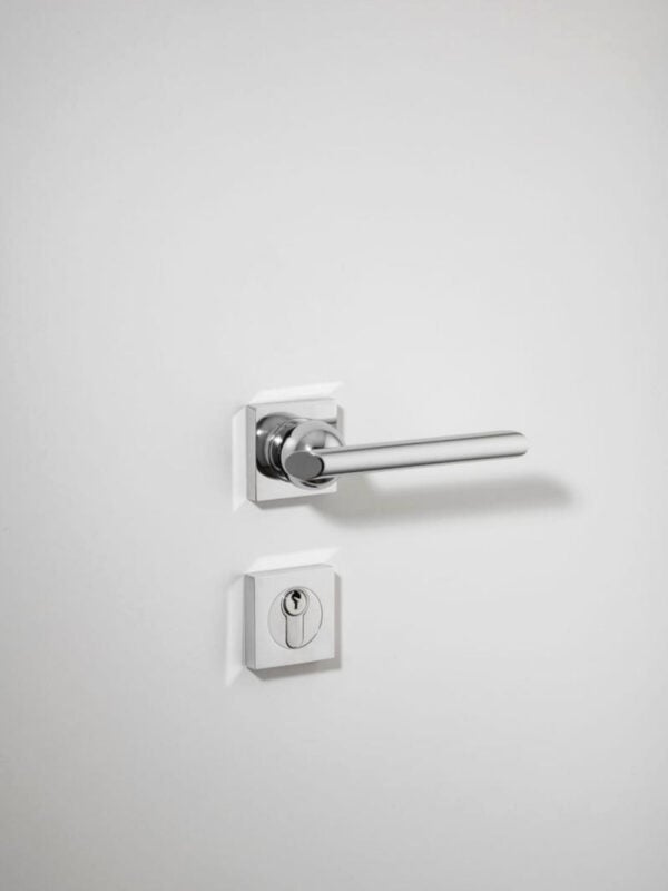 Super Collection Square Escutcheon - Euro, Polished Chrome