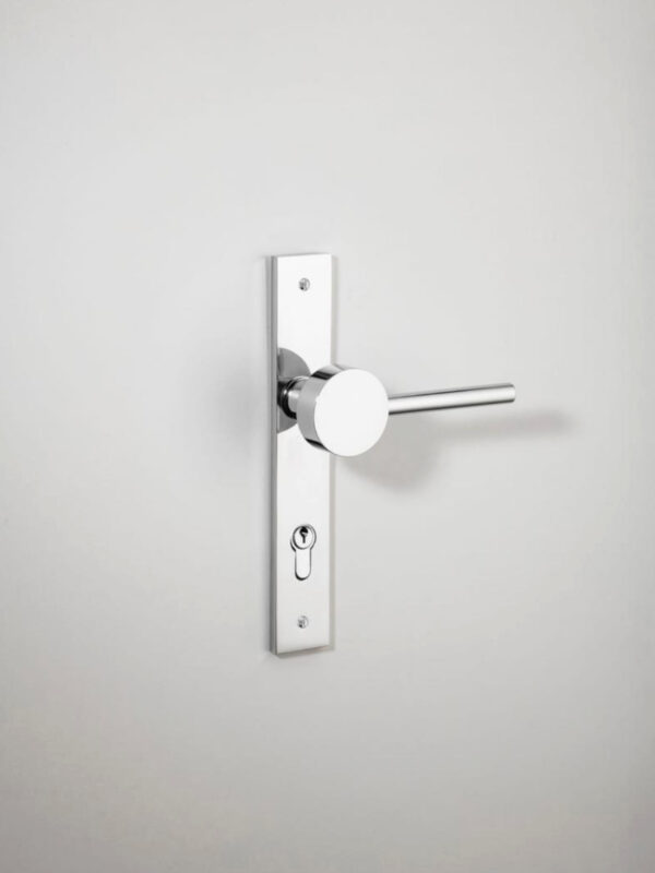 Geppetto Door Lever Rectangular Backplate