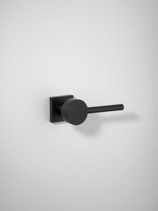 Geppetto Door Lever Square Rose - Nero