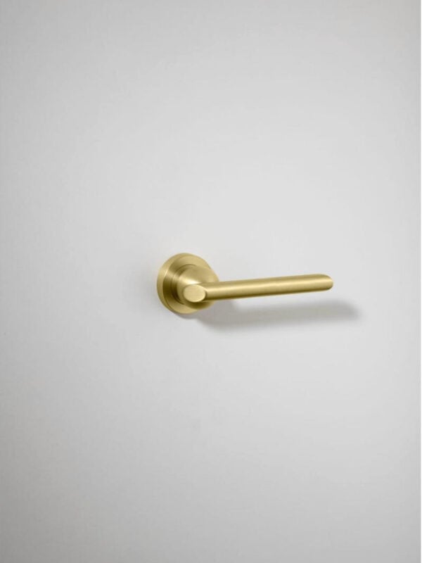 Futurismo Door Lever Round Rose - Champagne PVD