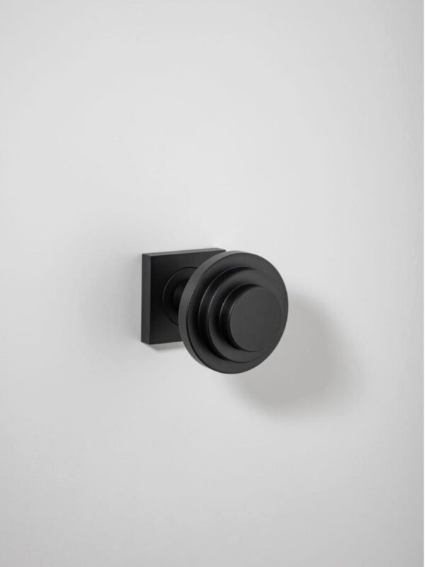 Zzzigurat Door Knob Square Rose - Nero