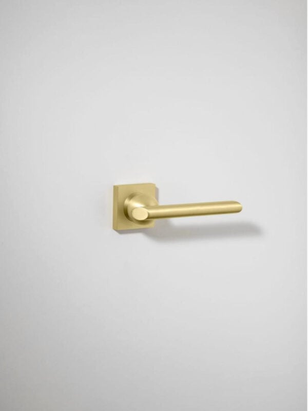 Futurismo Door Lever Square Rose - Champagne PVD