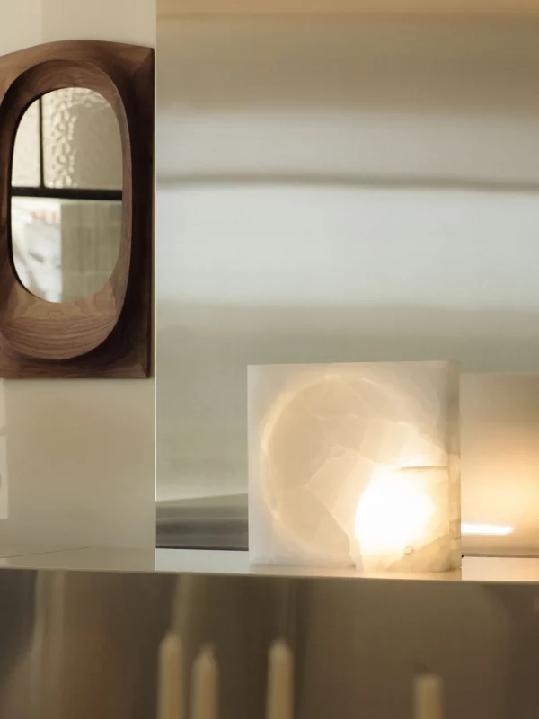 Block Sconce - White Onyx