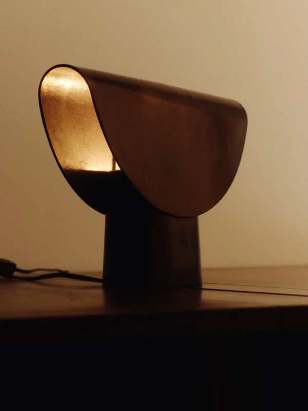 Fold Table Lamp - Blackened Brass