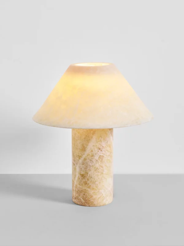 Pillar Lamp - Honey Onyx