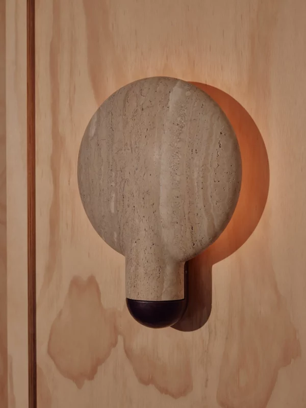 Surface Wall Sconce - Blackened | Classico Travertine