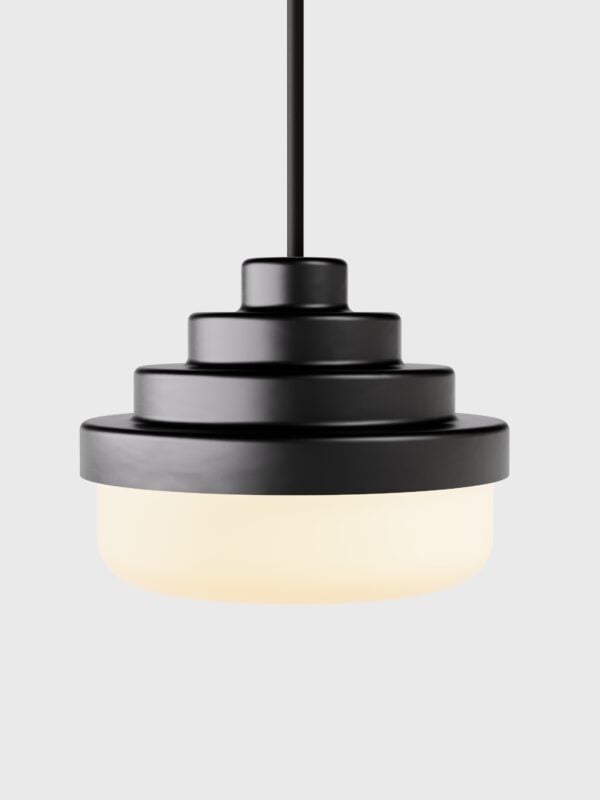 Honey Pendant - Black Satin Glaze