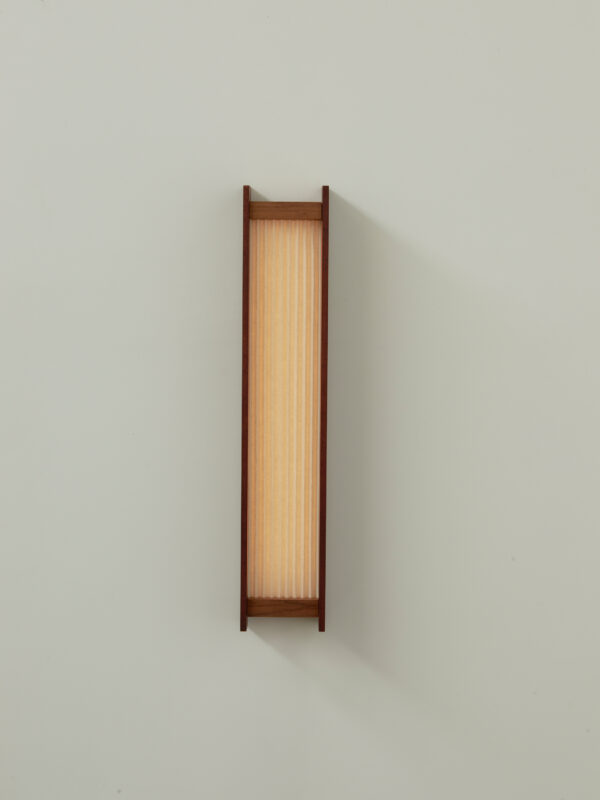 Linear Wall Sconce - Blackwood | Pleated Linen, Large